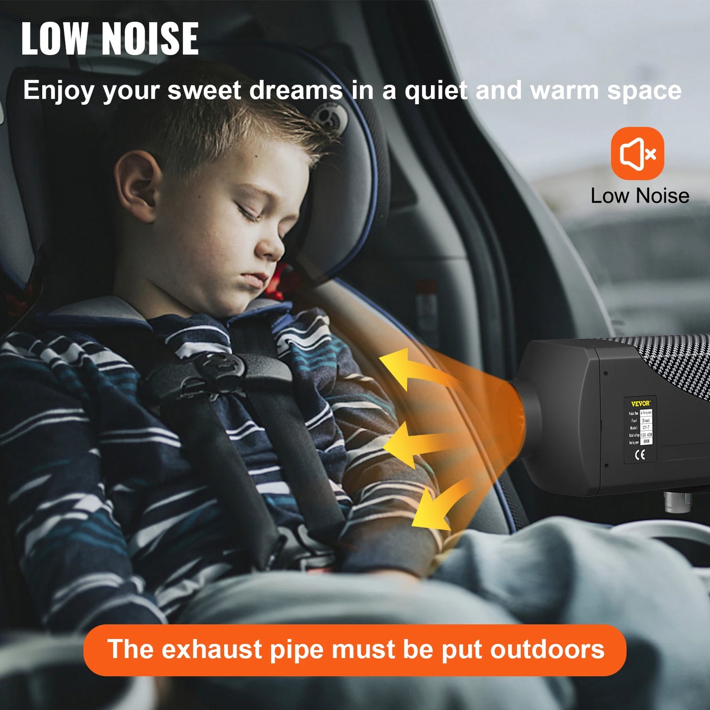 SucceBuy 8KW Diesel Air Heater Muffler Diesel Heater 12V Remote Control Diesel Parking Heater with LCD Switch for Car Truck Boat