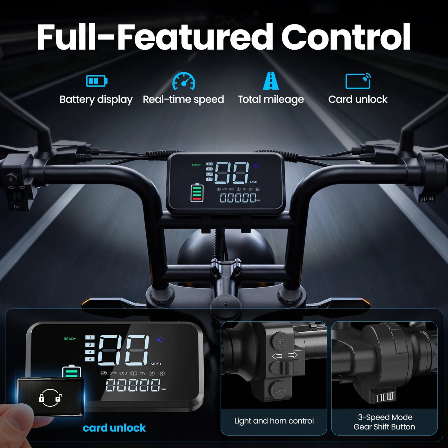 20" Electric Mountain Fat Tire E Bike For Adults, 750W Peak Motor Commuter Ebikes, 48V 15.5AH High Capacity Battery, 37.9 Miles 4Hour Fast Charging, Gears Adults Electric Motorcycles Bicycle
