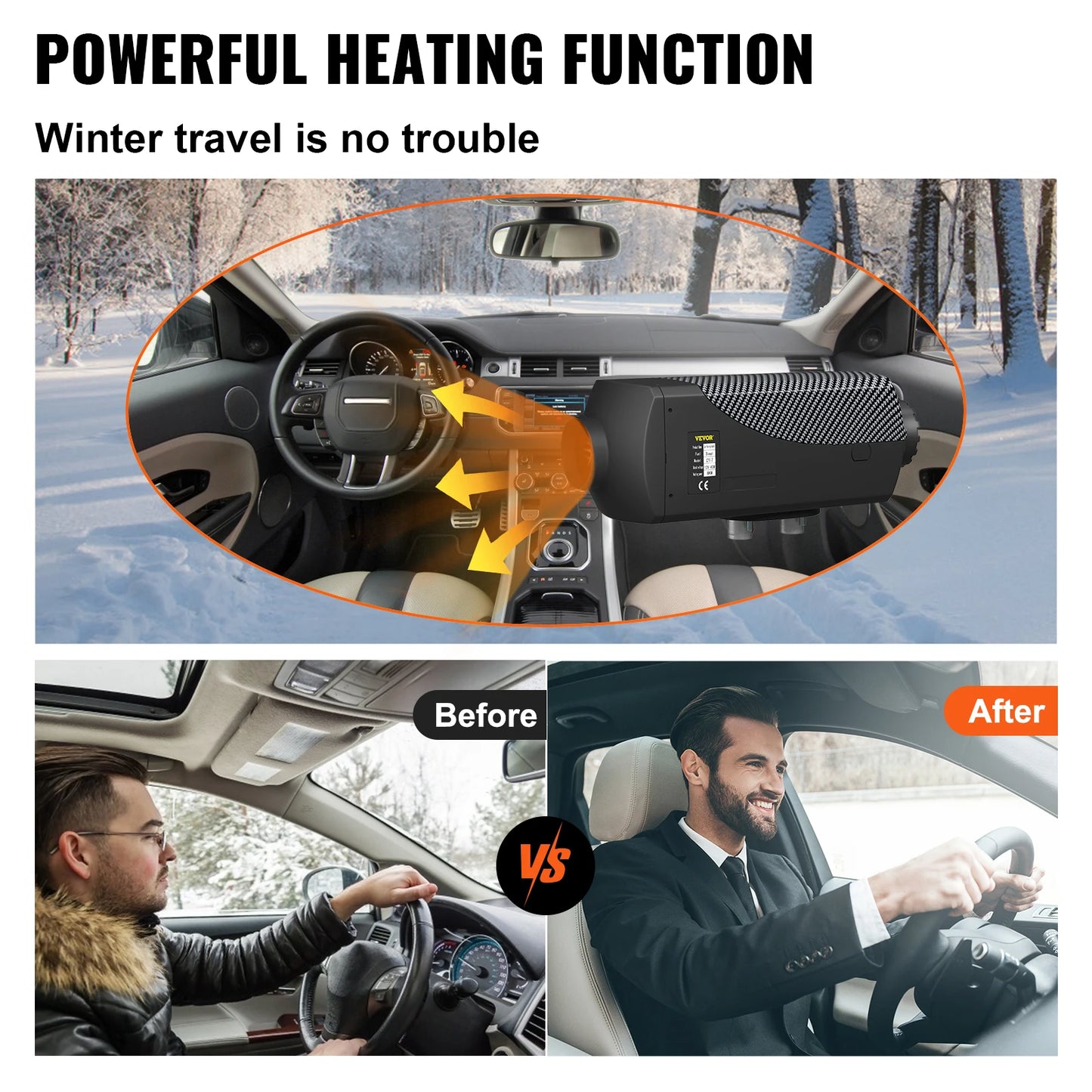 SucceBuy 8KW Diesel Air Heater Muffler Diesel Heater 12V Remote Control Diesel Parking Heater with LCD Switch for Car Truck Boat