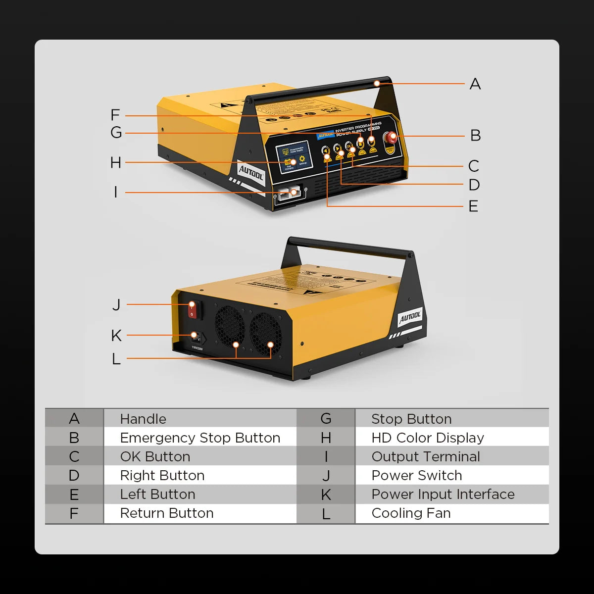 AUTOOL EM355 Auto Reprogramming Tool Car Fast Charging Inverter Programming Power Supply & Charger Regulator Voltage Transformer