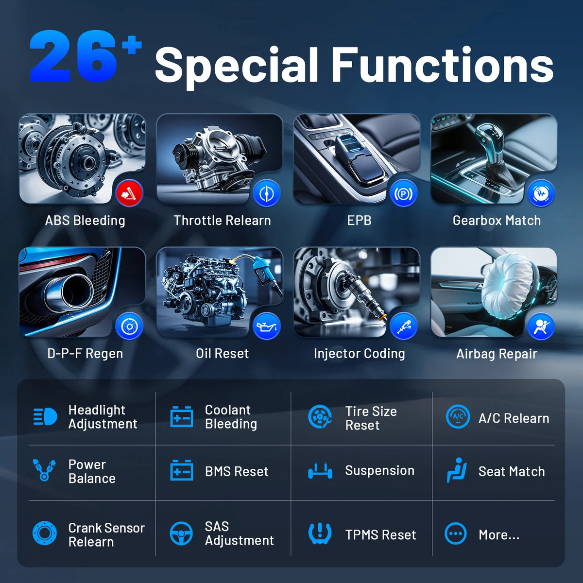 XTOOL A30M V2.0 Kit Full System Diagnostic Tool Bidirectional OBD2 Scanner Auto Scan with 26+Resets FCA CAN Lifetime Free Update