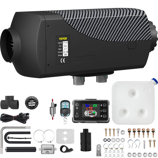 SucceBuy 8KW Diesel Air Heater Muffler Diesel Heater 12V Remote Control Diesel Parking Heater with LCD Switch for Car Truck Boat