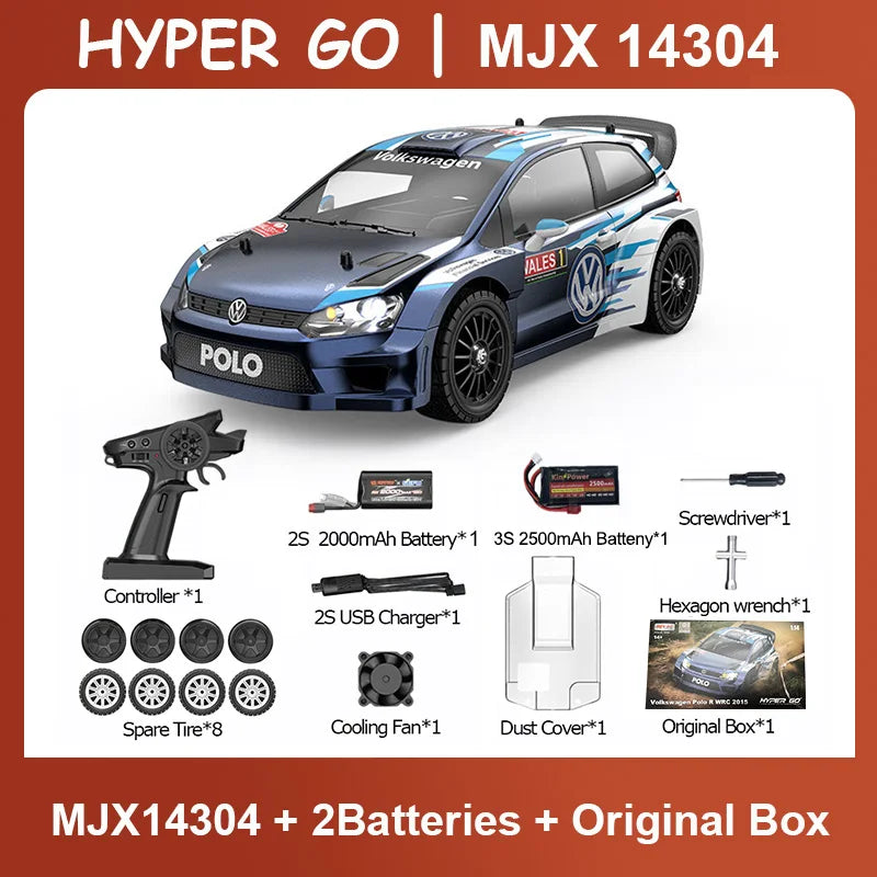 HYPER GO RC MJX 14304 14303 14302 High Speed Drift Car  With Gyroscope - Electric Toy for Kids Volkswagen Racing Gift