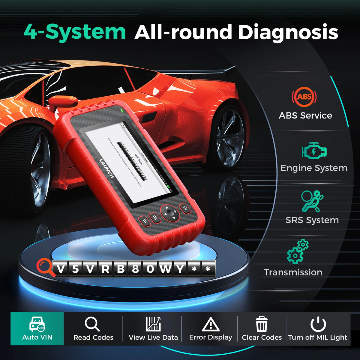 Launch CRP123X V3.0 Car Scanner OBDII Scanner Auto Diagnostic Tools OBD2 Scan Tools Car System Diagnosis Reset Services