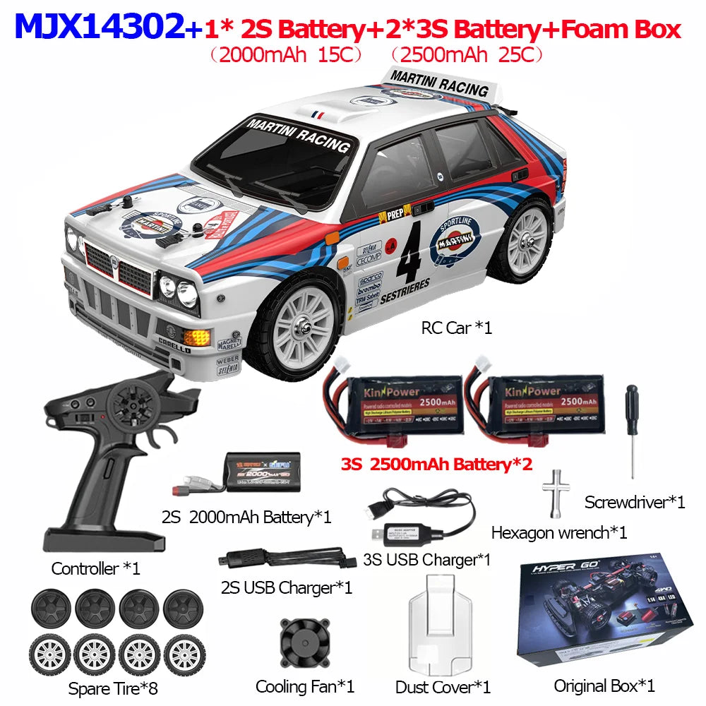 HYPER GO RC MJX 14304 14303 14302 High Speed Drift Car  With Gyroscope - Electric Toy for Kids Volkswagen Racing Gift