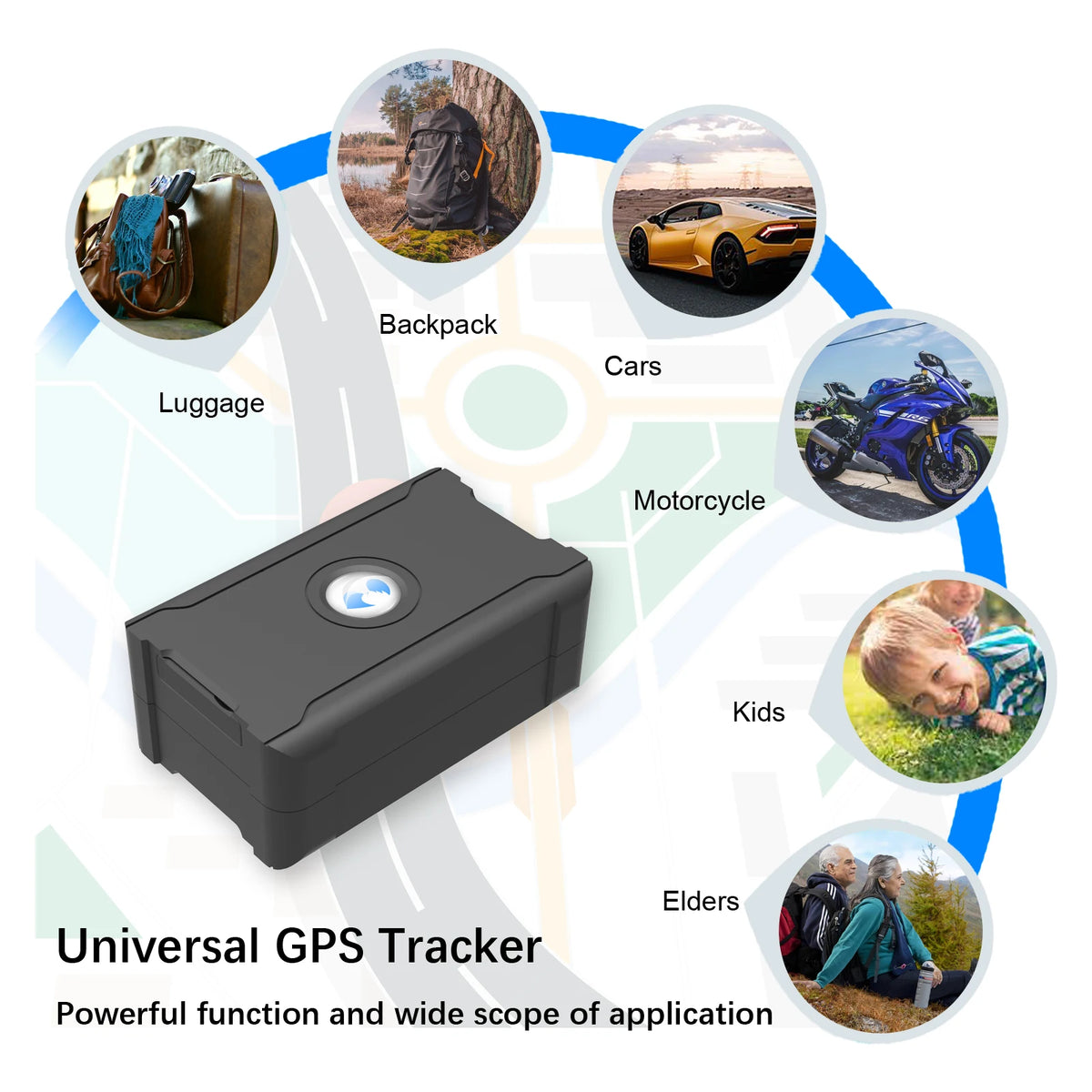 ‌15 Days Battery Vehicle GPS Tracker Anti-Theft Tracking Locator with Service Fee for Truck/Car/Moto/Luggage Security Protection