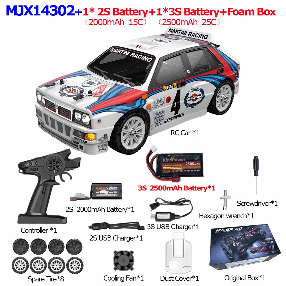 HYPER GO RC MJX 14304 14303 14302 High Speed Drift Car  With Gyroscope - Electric Toy for Kids Volkswagen Racing Gift